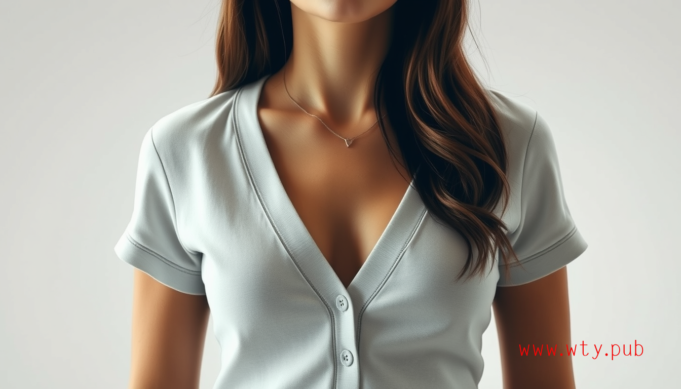 精致V领更显瘦身效果。