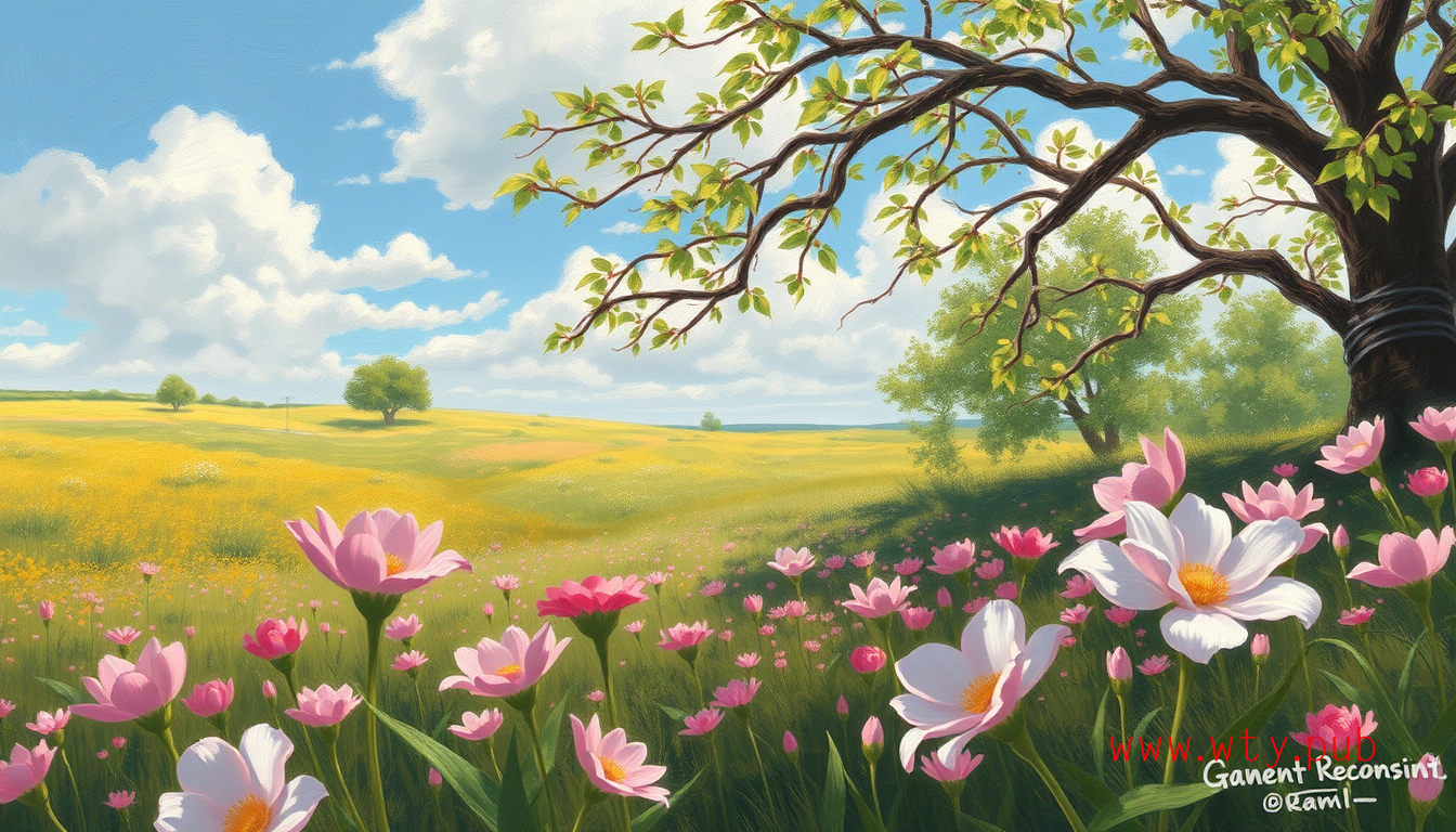 风景如画，你如花般绽放