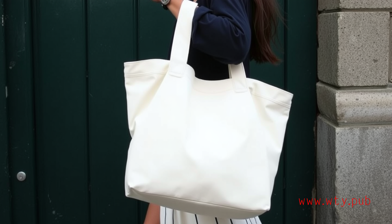 “时尚先锋宣称：帆布包同样引领潮流新风尚。”